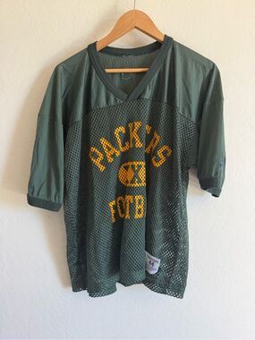 Vintage Champion Green Bay Packers NFL Football Mesh Jersey Dark Green Size 44
